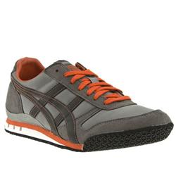 Male Onitsuka Tiger Ultimate 81 Fabric Upper Fashion Trainers in Grey and Black