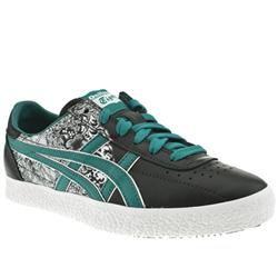 Onitsuka Tiger Male Onitsuka Tiger Vickka Leather Upper Fashion Trainers in Black and Green