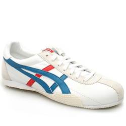 Onitsuka Tiger Male Runspark Leather Upper Fashion Trainers in White and Blue