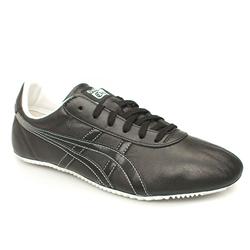 Male Tai-Chi Leather Upper Fashion Trainers in Black and White