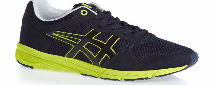 Onitsuka Tiger Mens Onitsuka Tiger Shaw Runner Shoes - Navy/lime