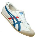 Mexico 66 White/Blue Leather Trainers