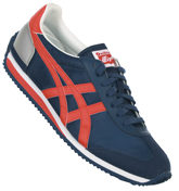 Onitsuka Tiger Onitsuka California 78 Blue and Fiery Red Trainers