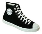 Scoop Black/White Canvas Trainers