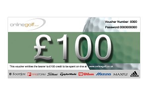 Online Golf andpound;100 Gift Voucher Free Delivery