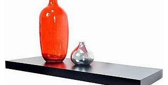 OnlineDiscountStore Brand New Floating Wall Shelf: Black Gloss Finish