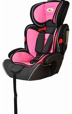 Pink & Back - Adjustable Convertible Baby Car Seat Child Booster Seats For Group 1/2/3 9-36 kg
