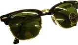 onlinesunspecs Ray Ban Clubmaster Sunglasses Black/Gold (Arista) G15 XLT Lens Brand New