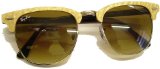 Ray Ban Clubmaster Sunglasses Top Beige on Black Frame Crystal Brown Gradient Lens - New 51mm Lens size - Brand New