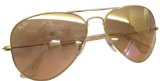 onlinesunspecs Ray Ban Large Metal Aviator Sunglasses Model no. 3025 Gold/Pink Gold Gradient Mirror Lens Brand New