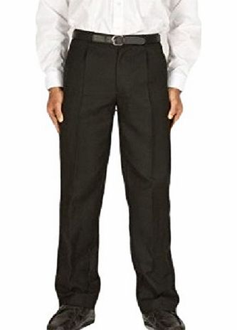 School Uniform Boys Extra Long Leg Trouser-Black-32