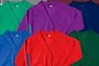ONLYuniform School Uniform Sweatshirt Cardigan Fleece Cardy-Black-5-6 Years