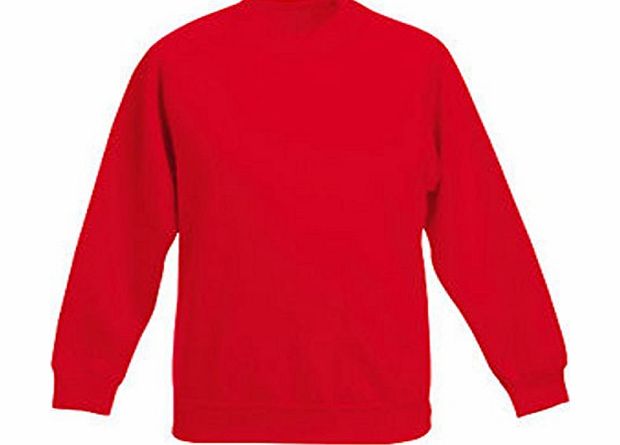 ONLYuniform School Uniform Sweatshirt Pullover Fleece Jumper Plain-Red-2-3 Years