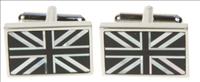 onyx / MOP Union Jack Flag Cufflinks by Simon