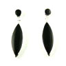 onyx and Silver Drop Earrings