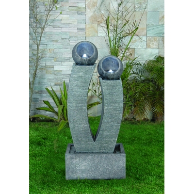 Onyx (Grey and White) Lit Water Feature