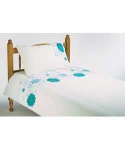 Onyx Stripe Single Duvet Cover Set - Turquoise