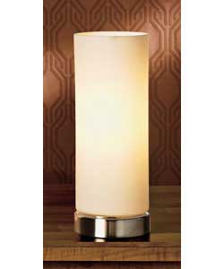 Opal Glass Cylinder with Metal Base Lamp