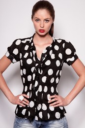 Opal tie neck cotton blouse