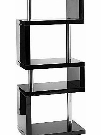 OPEN SPACE DESIGN NEW IN!!! ELEGANCE TALL GLOSS BLACK SHELVING UNIT#FREE DELIVERY