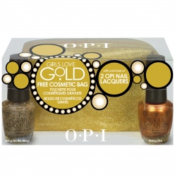 OPI GIRLS LOVE GOLD - GOLD LACQUER DUO + FREE