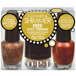 OPI. OPI GLIMMER and SHIMMER LACQUER DUO WITH FREE