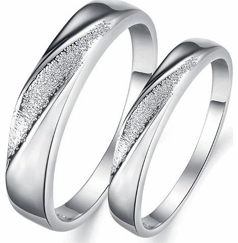 OPK  Jewellery Rings Platinum Plated In Alloy White Gold Engagement Rings Doll Polish Wedding Bands,Men - Size R