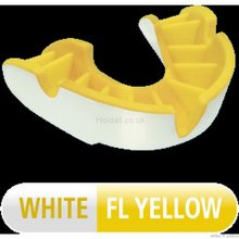Opro Shield White FL Yellow Silver Mouthguard
