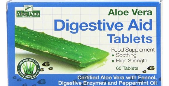 Optima Health Aloe Pura Aloe Vera Digestive Aid 60 Tablets