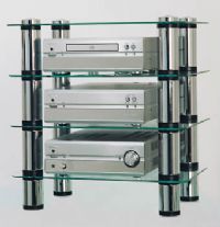 Designer G4 4 Shelf Equipment Rack TO FIT MINI / MICRO SYSTEMS ONLY - Polished Gold