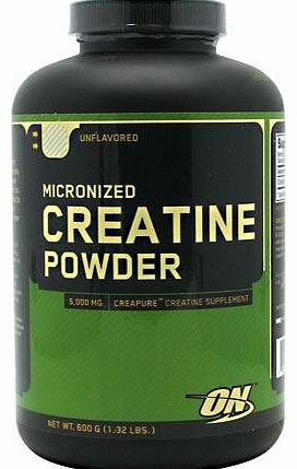 Optimum Nutrition Micronized Creatine Powder Unflavored - 600 g (1.32 lbs)