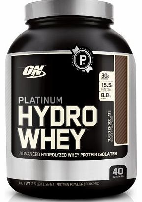 Optimum Nutrition Platinum Hydro Whey Protein Powder Drink Mix Chocolate 1590g