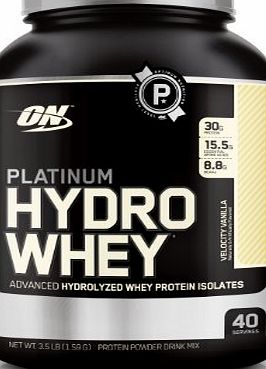 Optimum Nutrition Platinum Hydro Whey Protein Powder Drink Mix Vanilla 1590g