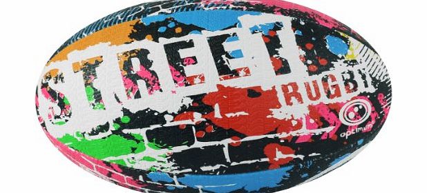 Optimum Street Rugby Ball - Black, Size 5