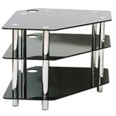 Optimum TVCNR Vision Corner TV Stand - Black Glass