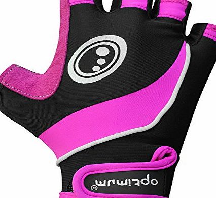 Womens Nitebrite Fingerless Gloves - Black/Pink, X-Small