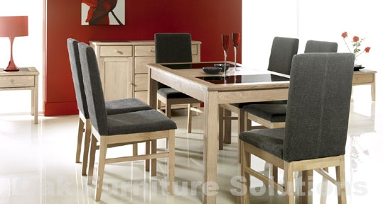 opus Fixed Dining Table and 4 or 6 Upholstered