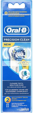 ORAL-B Brush Heads Precision Clean Twin Pack
