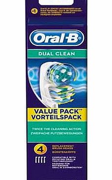 Oral-B Dual Clean Electric Toothbrush Heads - 4