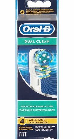 Oral-B Dual Clean Electric Toothbrush Replacement Heads - 4 Counts