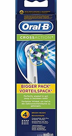 Oral B Oral-B CrossAction Electric Toothbrush Replacement Heads - 4 Counts
