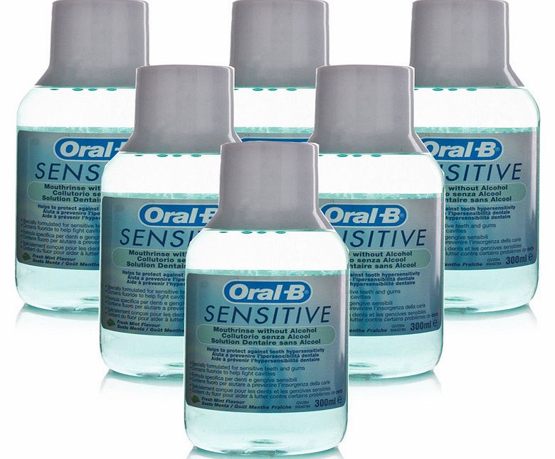 Oral B Oral-B Sensitive Mouthrinse 6 Pack