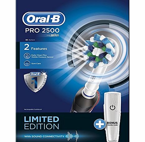 Oral-B Pro 2500 Rechargeable Electric Toothbrush - Black