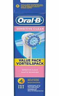 Oral-B Sensitive Clean Brush Heads - Pack of 4