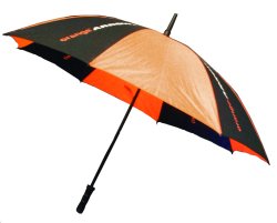 Orange Arrows Arrows Golf Umbrella (Black/Orange)