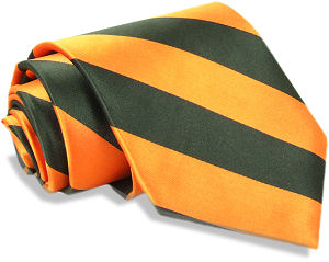 Orange Black D/Stripe Tie