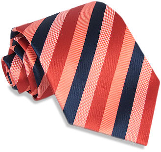 Orange Blue D/Stripe Tie