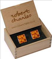 Orange Cufflinks by Robert Charles
