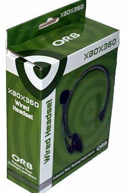 Black Wired Headset for Xbox 360