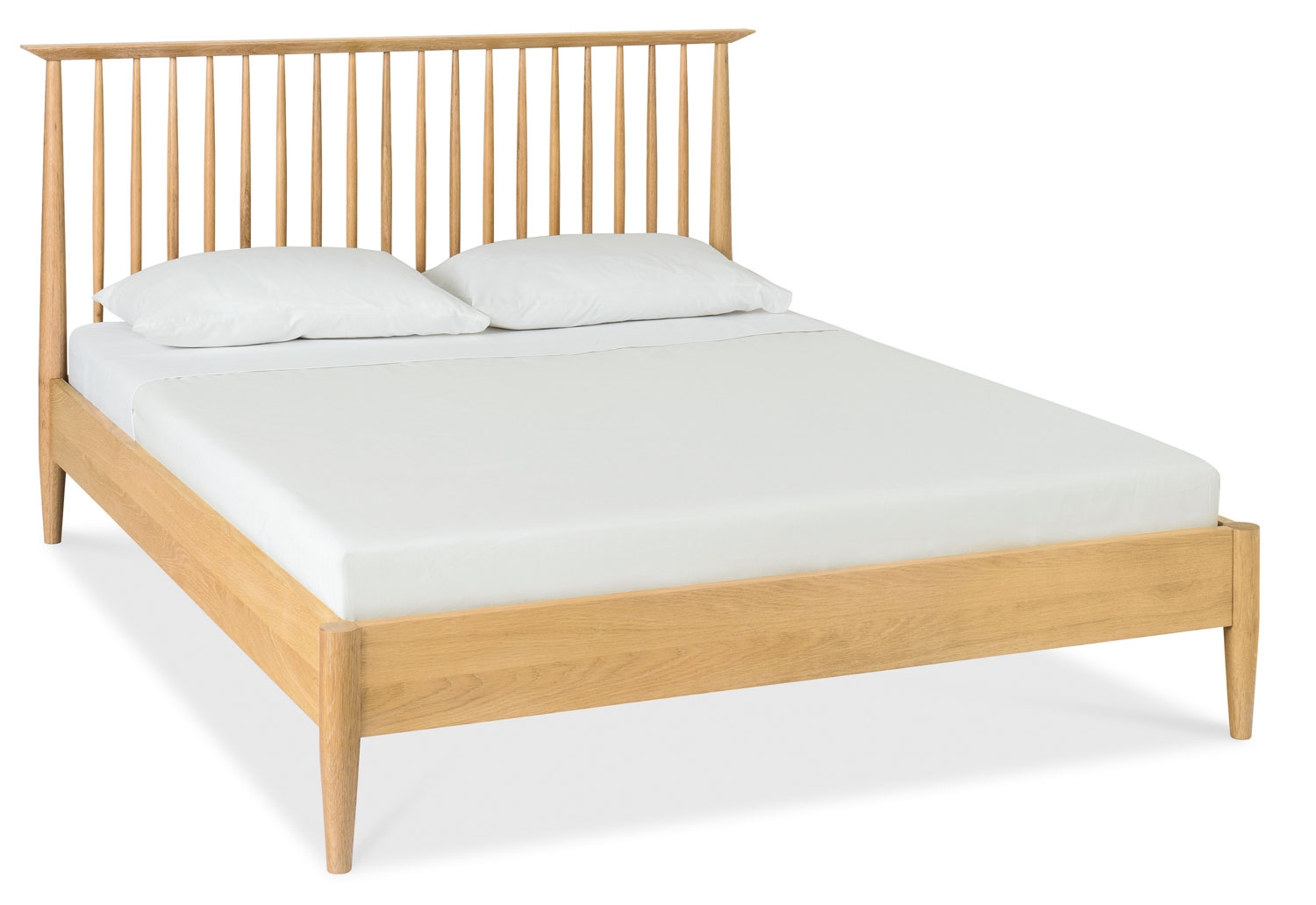 Orbit Oak Spindle Low Footend Bedstead - Double